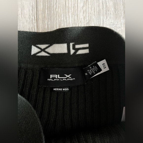 Ralph Lauren RLX Women’s Merino Wool Wide-Leg Ribbed Sweater Pant Green - Medium - Picture 4 of 8